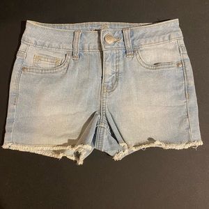 Kids justice light wash jean shorts